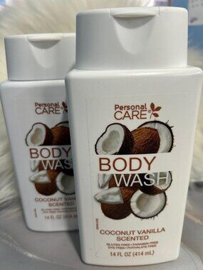 Personal Care Coconut Vanilla Scented Body Wash 14oz - Lot of 2